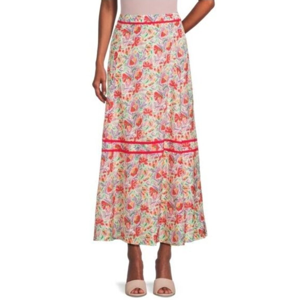 BA&SH Aliya Floral Maxi Skirt Size Large NWOT